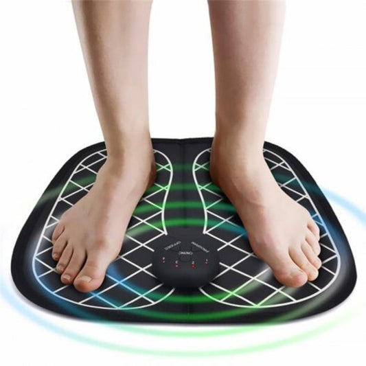Electric Foot Massager Pad Feet Muscle Stimulator Mat Improve Blood Circulation Alleviate Pain Care Black