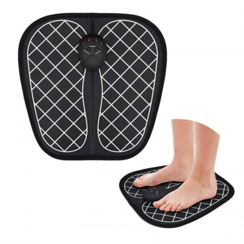 Electric Foot Massager Pad Feet Muscle Stimulator Mat Improve Blood Circulation Alleviate Pain Care Black