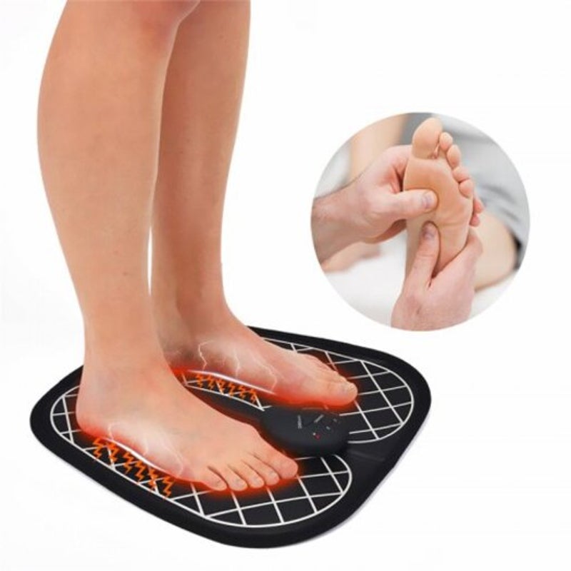 Electric Foot Massager Pad Feet Muscle Stimulator Mat Improve Blood Circulation Alleviate Pain Care Black