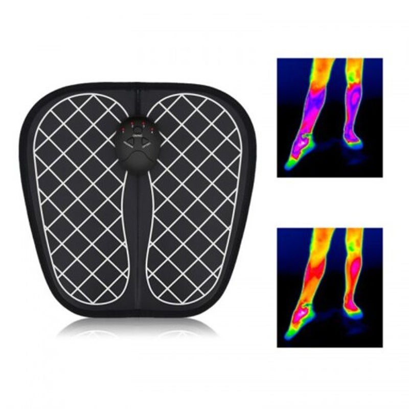 Electric Foot Massager Pad Feet Muscle Stimulator Mat Improve Blood Circulation Alleviate Pain Care Black