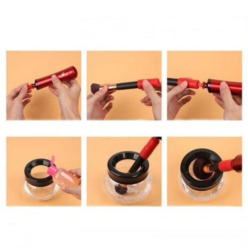 Electric Makeup Brush Cleaner Dryer Set Black