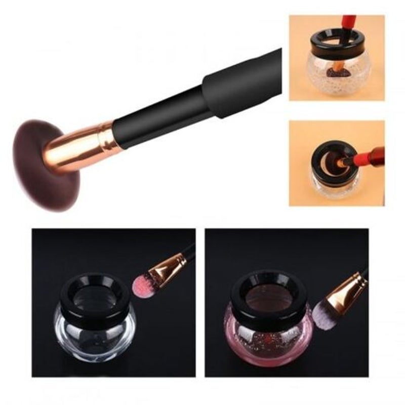 Electric Makeup Brush Cleaner Dryer Set Black