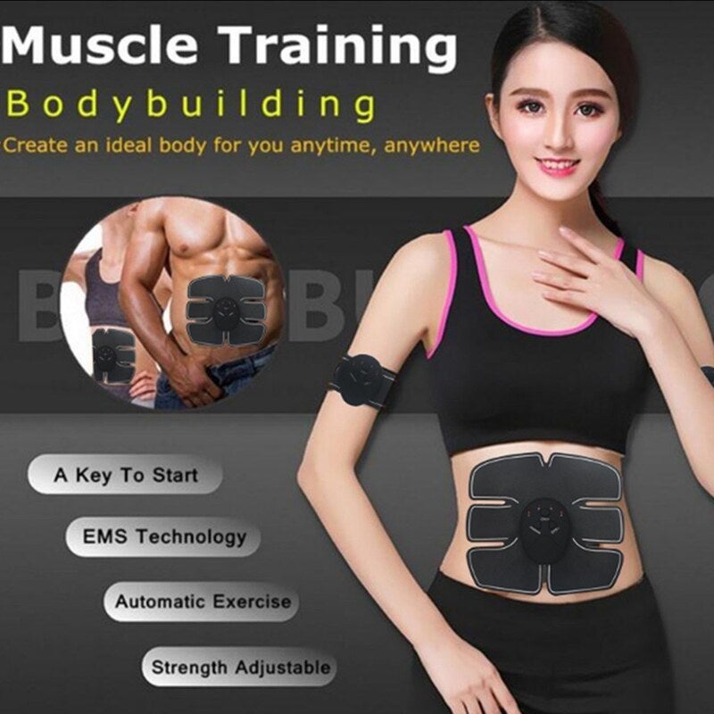 Ems Abdominal Muscle Stimulator Fitness Gym Electric Hip Trainer Exerciser Massager
