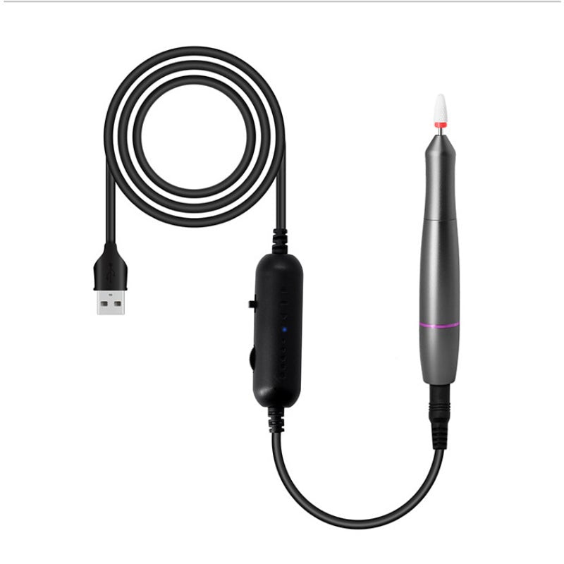 Electric Nail Drill Pen Usb Manicure Sander Polisher Acrylic Tools