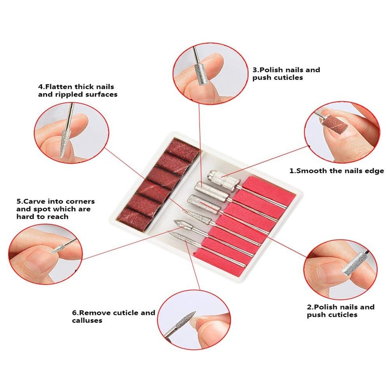 Electric Nail Drill Professional Manicure Machine Buffer For Acrylic Nails Portable Polisher File
