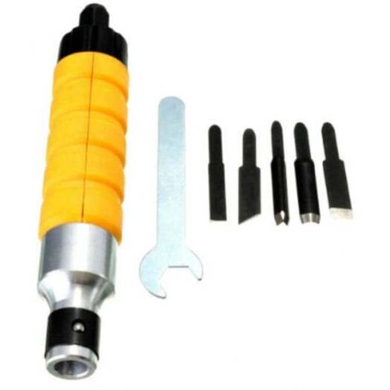Electric Wood Gravers Carving Knife Woodworking Pen Hand Tool Set Sun Yellow
