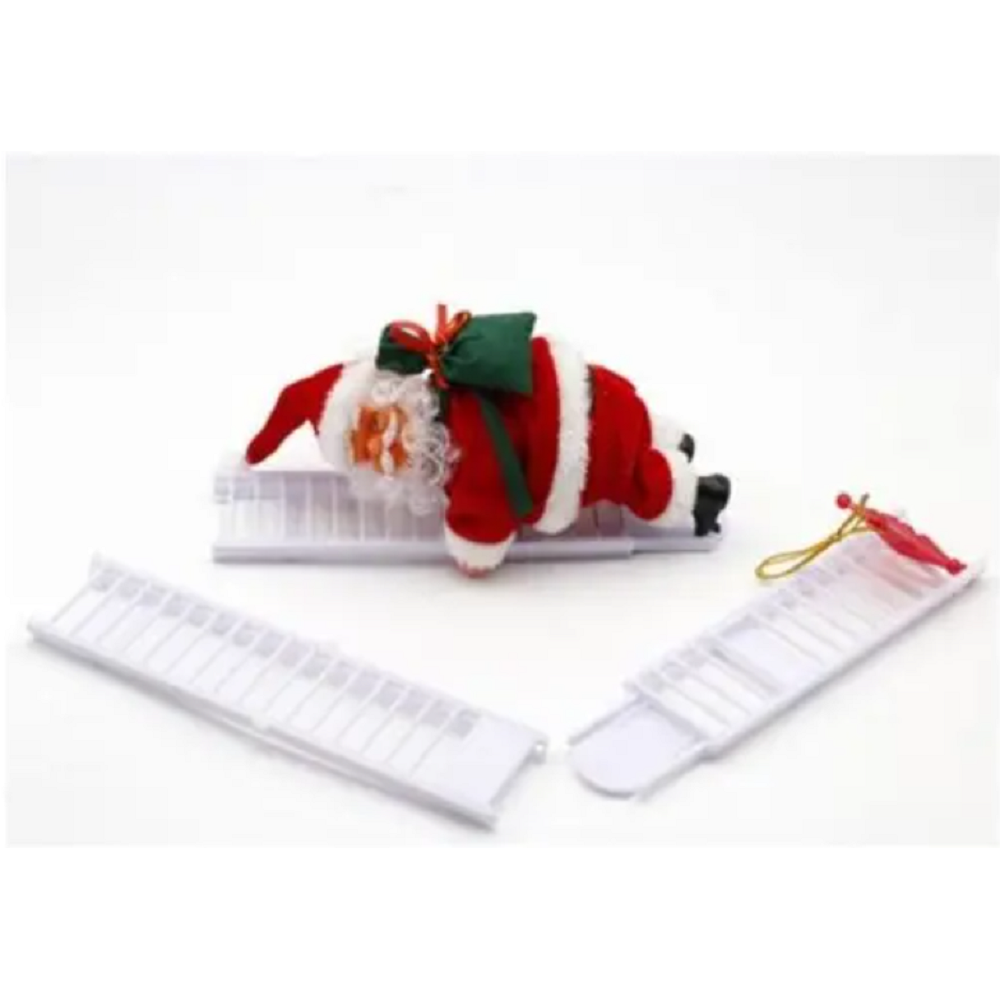 Electric Climbing Ladder Santa Claus Christmas Ornament Xmas Party Diy