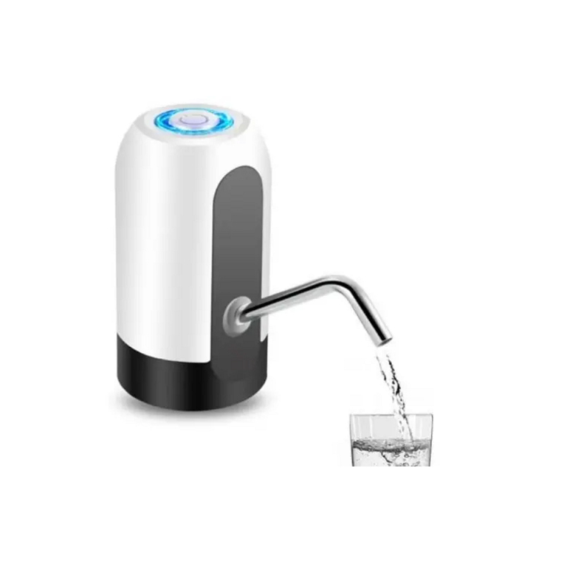 Electric Drinking Water Button Press Pump Bottled Dispenser Supply Device White
