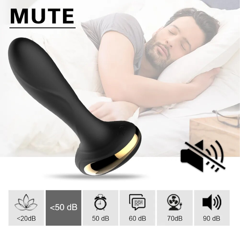 Electric Anal Plug Wireless Remote Control Buttplug Vibrating Dildo
