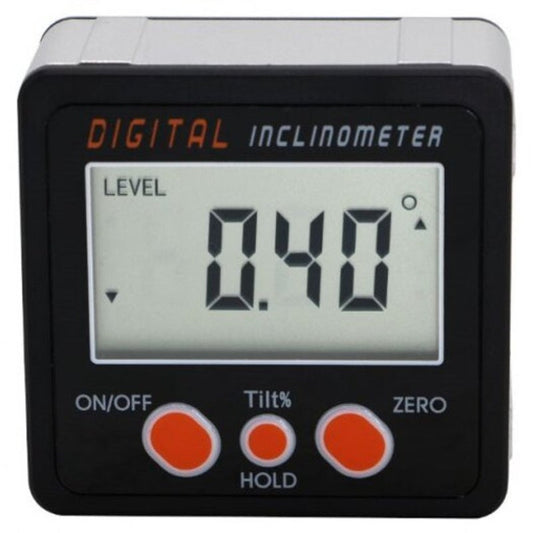 Enclose Electronic Protractor Inclinometer Bevel Box Angle Gauge Silver