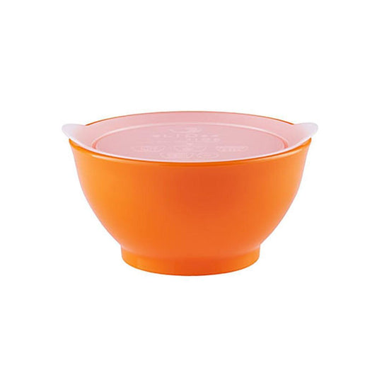 Elipse Orange Spill-Proof Anti-Slip Bowl Stage 1 With Lid For Easy Feeding And Clean-Up