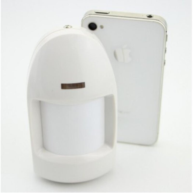 12V Wired Infrared Detector Human Body Induction Alarm Dual Sensor Wall Mount White