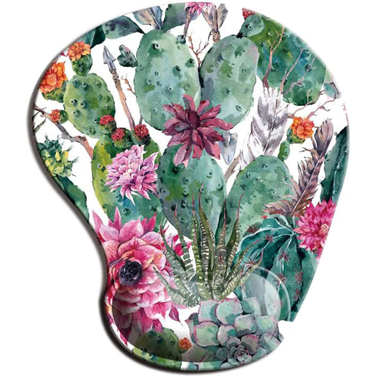 Ergonomic Silicone Wrist Rest Office Floral Mouse Pad