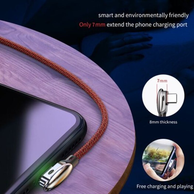1.8M 3A Usb C Cable Fast Charging Type Cord For Xiaomi Note 10 9T Samsung S10 Huawei Red 0.3M0.98Ft