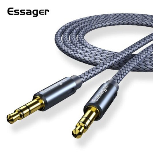 3.5 Jack Aux Cable Speaker Wire Audio For Car Headphone Adapter 3.5Mm Cord 0.5M1.64Ft Gray