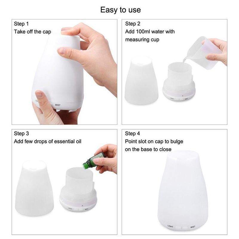 Colour Changing Essential Oil Diffuser Ultrasonic Humidifier Aromatherapy Led Light
