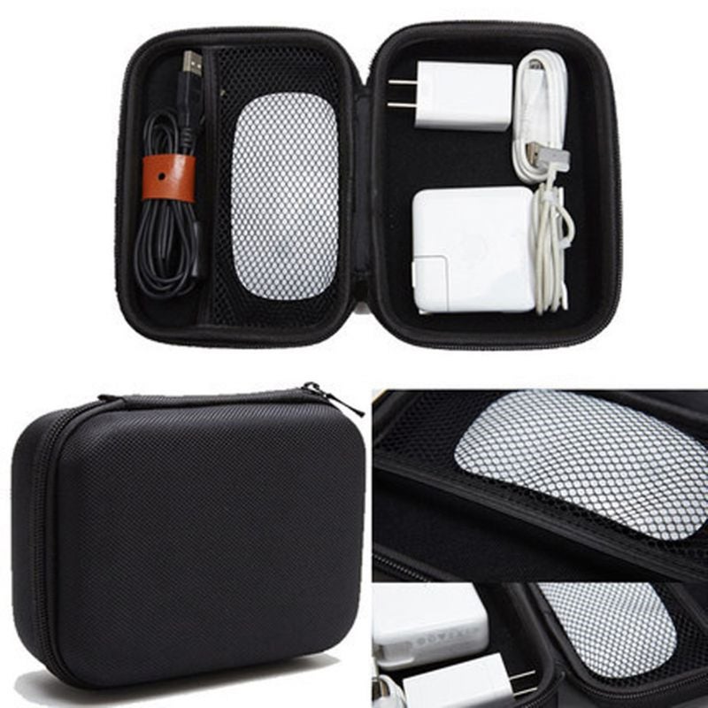 Eva Hard Case For Apple Pencil Magic Mouse Power Adapter Charging Cable Carry