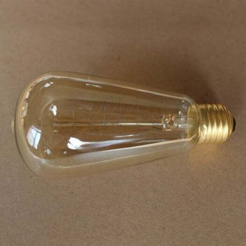 Everflower E27 40W St64 Winding Edison Retro Decorative Light Bulb Transparent Ac220 240