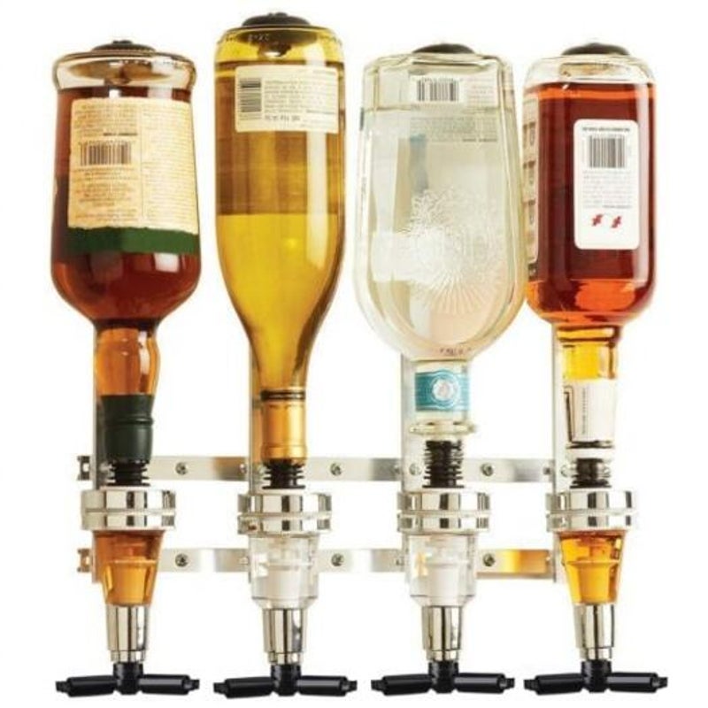 Bb1 L1 Wall Bracket 4 Station Liquor Dispenser White