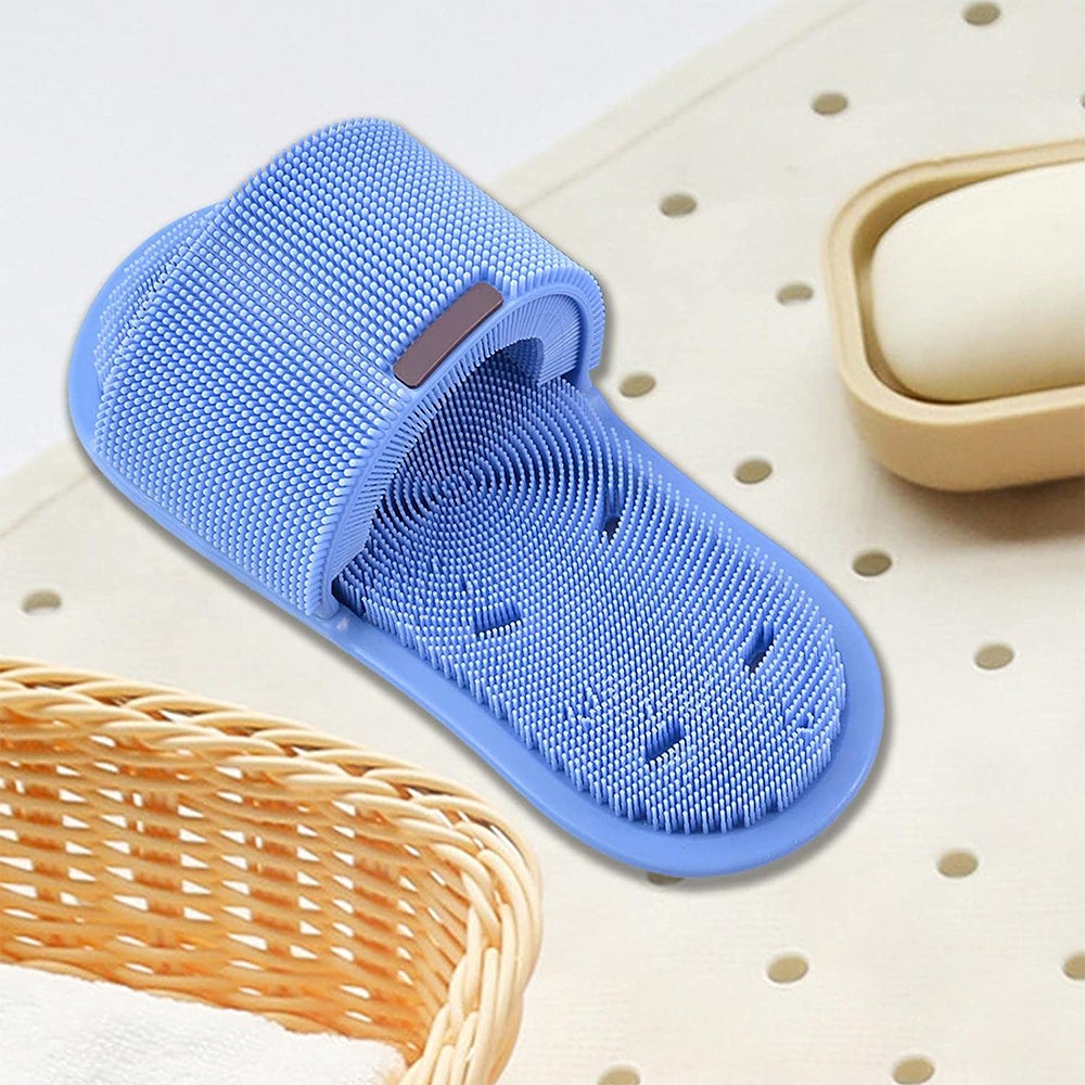 Exfoliating Shower Feet Foot Scrubber Massager Cleaner Washer Slipper Brush