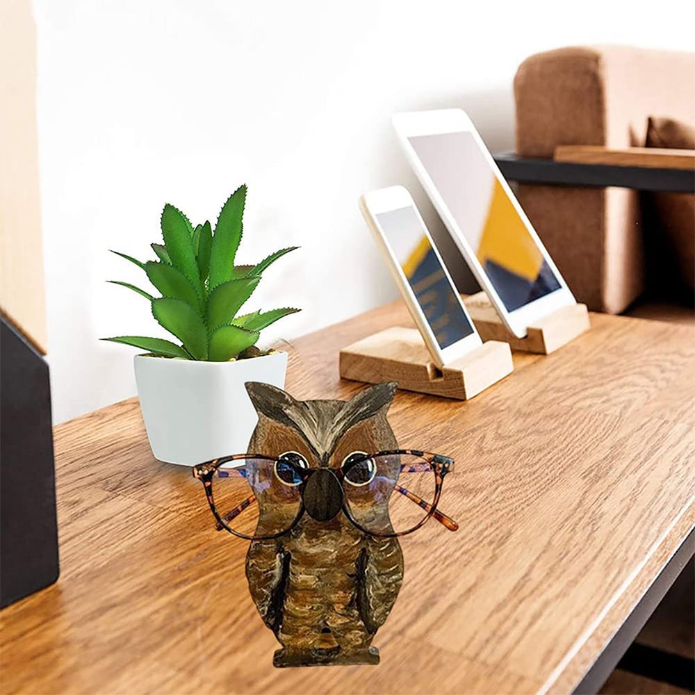 Eyeglasses Holder Eyes Glasses Display Stand Animal Wooden Home Decor