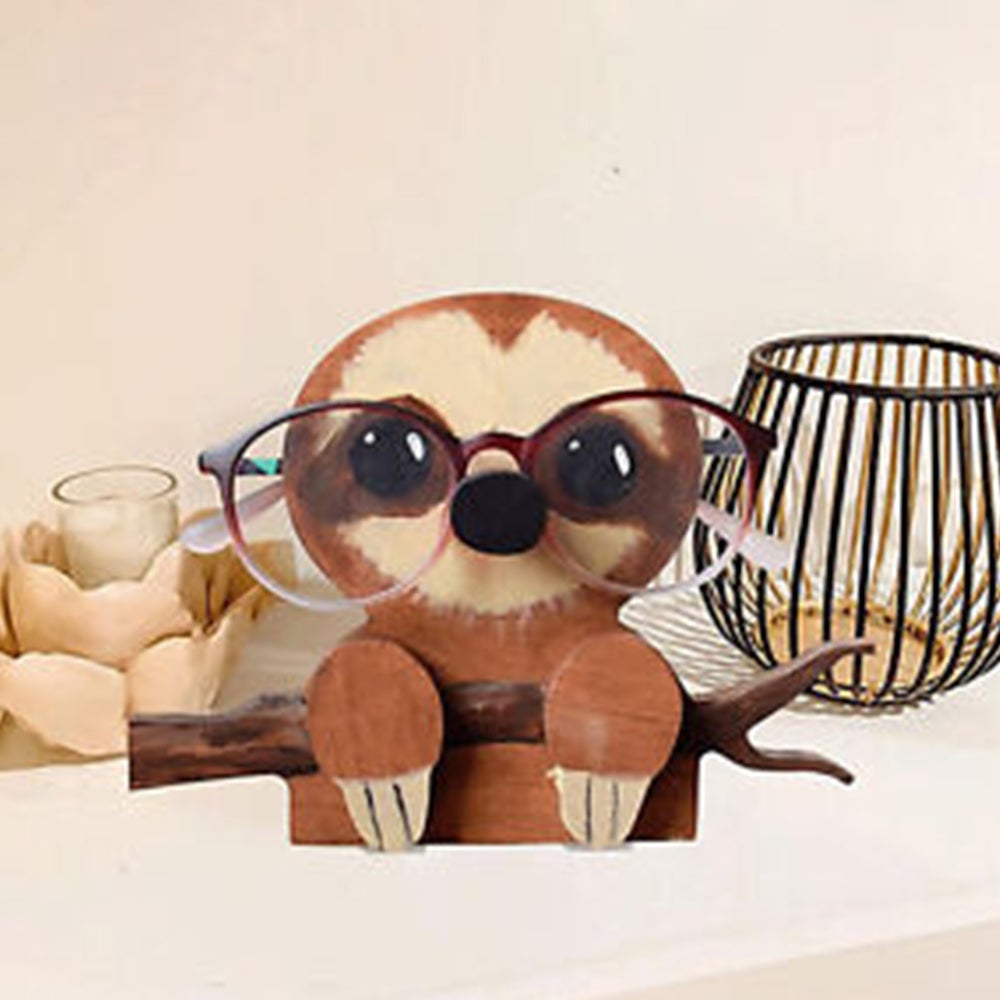 Eyeglasses Holder Eyes Glasses Display Stand Animal Wooden Home Decor