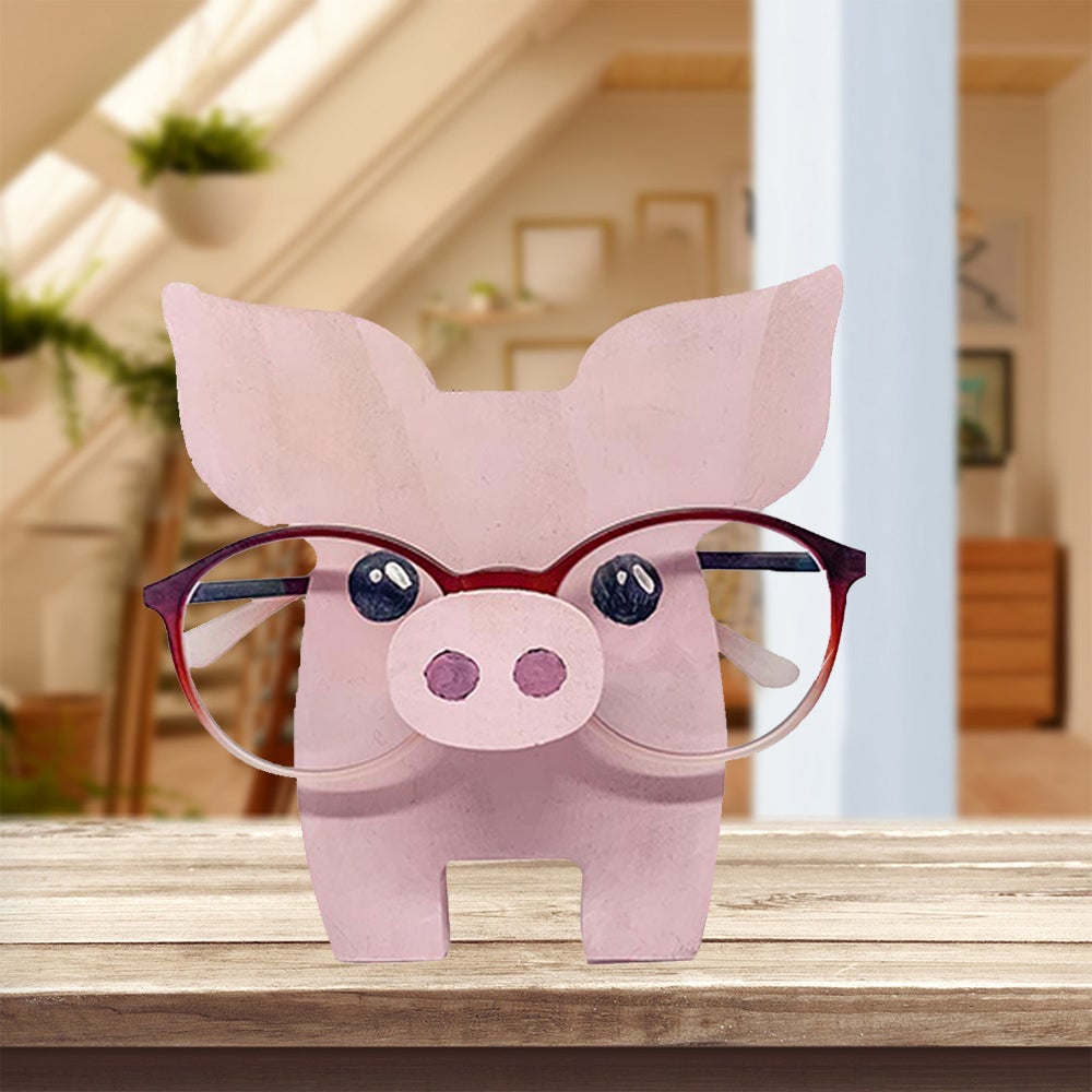 Eyeglasses Holder Eyes Glasses Display Stand Animal Wooden Home Decor
