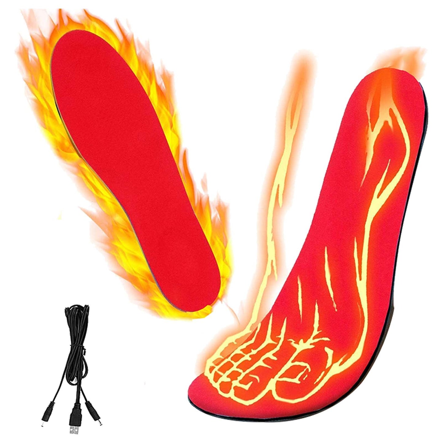 Usb Heated Shoes Insoles Can Be Cut Winter Warm Heating Pad Feet For Boots Sneaker