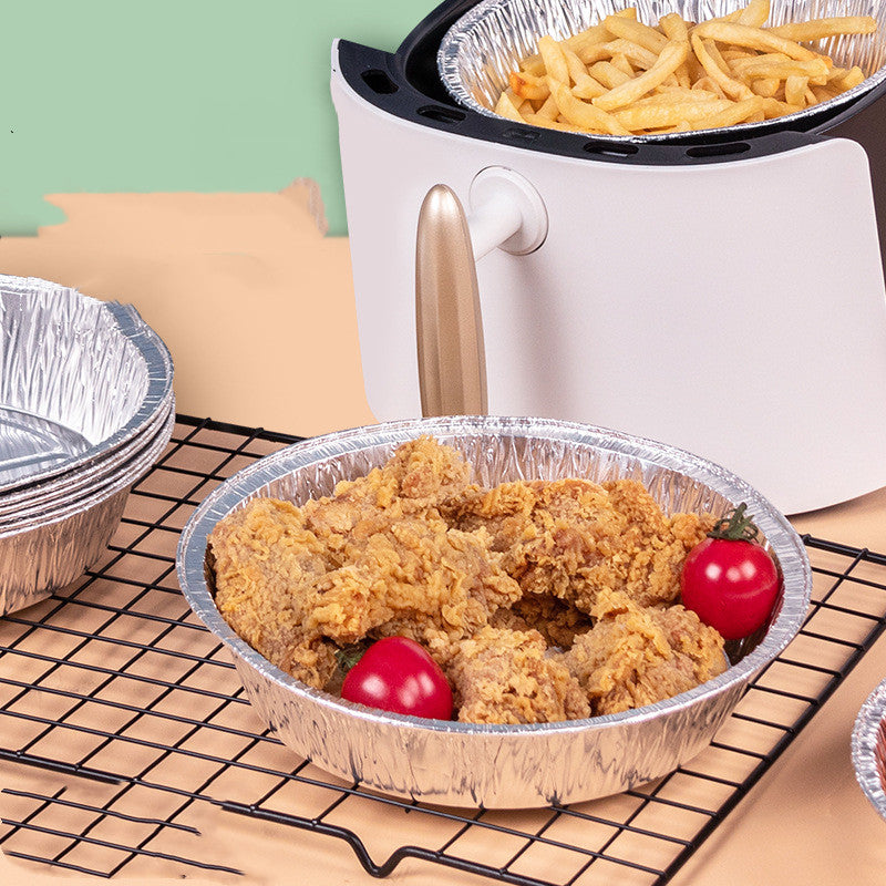 Non-Stick Aluminum Foil Liners Air Fryer Disposable Oil-Proof Steaming Basket Drip Pan Tray