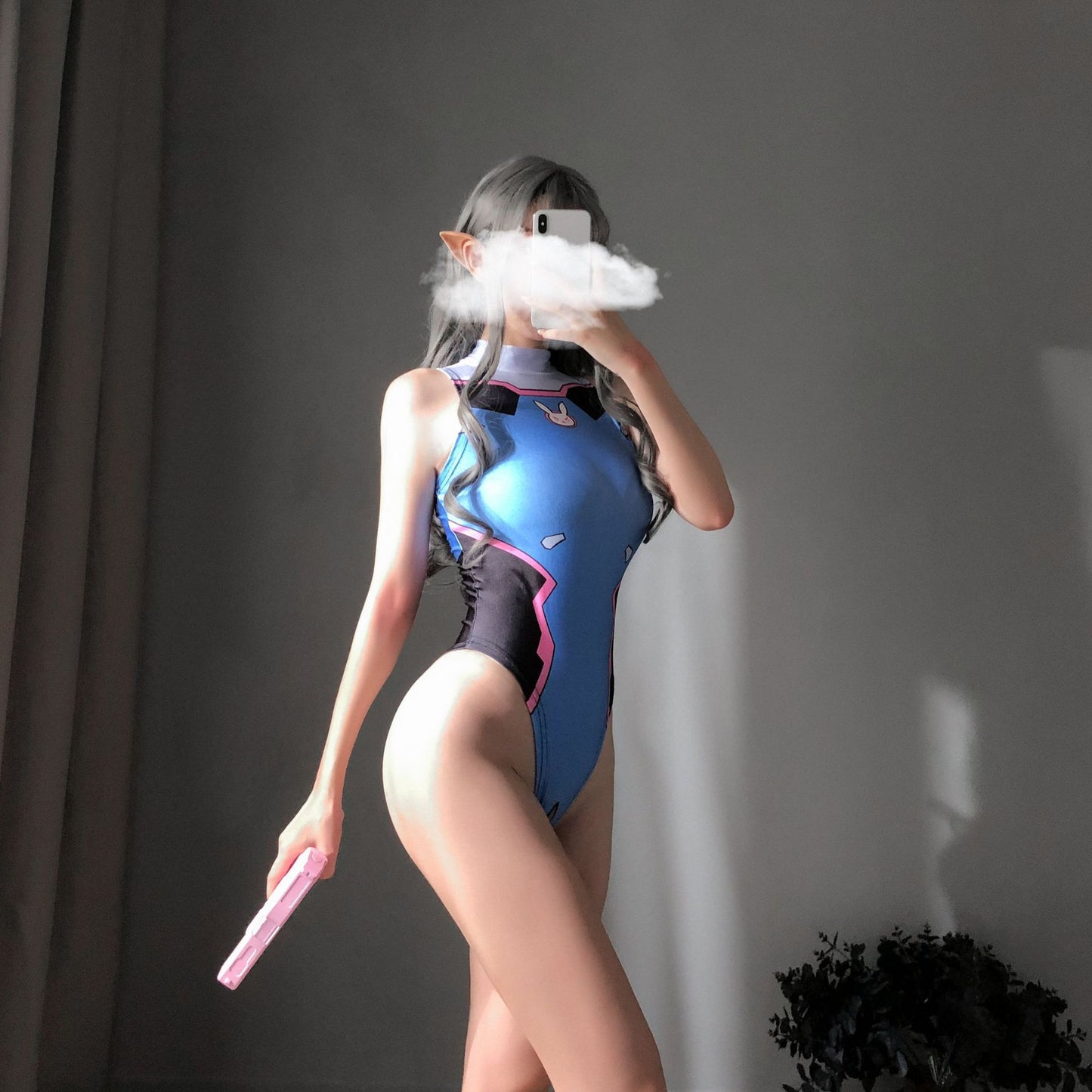 D.Va Overwatch Anime Cosplay Leotard One Piece Bodysuit Costume