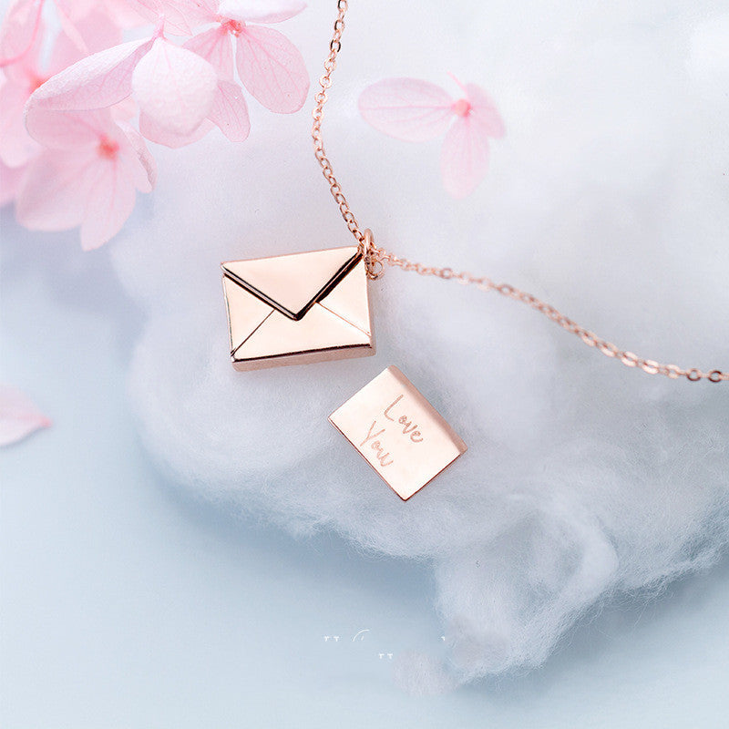 Veile Studios Love Letter Pendant Romantic Necklace Women Jewellery
