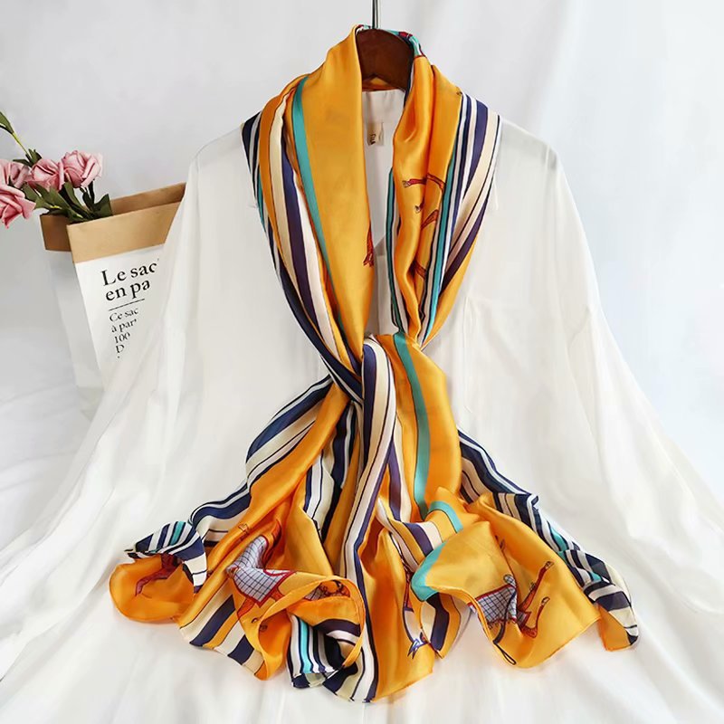 Colourful Shawl Travel Silk Scarf Women's Accessories