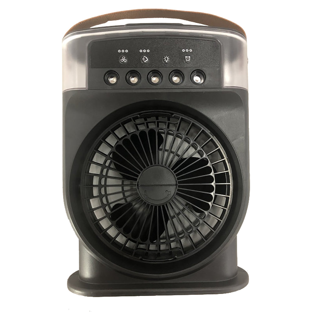 Usb Air Conditioner Cooling Fan With 5 Sprays 7 Color Light 600Ml Water Tank Mist Cooler Humidifiers