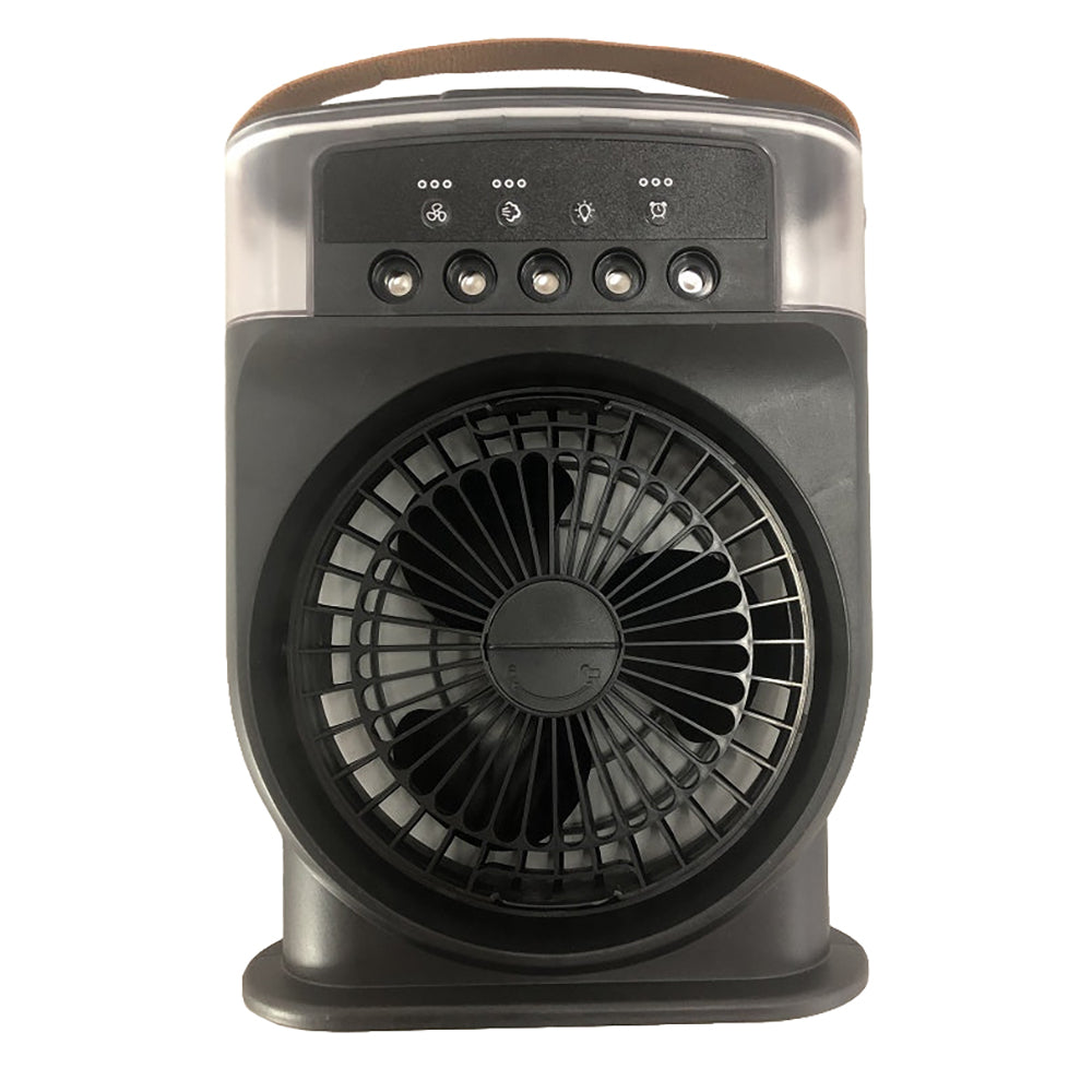 Usb Air Conditioner Cooling Fan With 5 Sprays 7 Color Light 600Ml Water Tank Mist Cooler Humidifiers