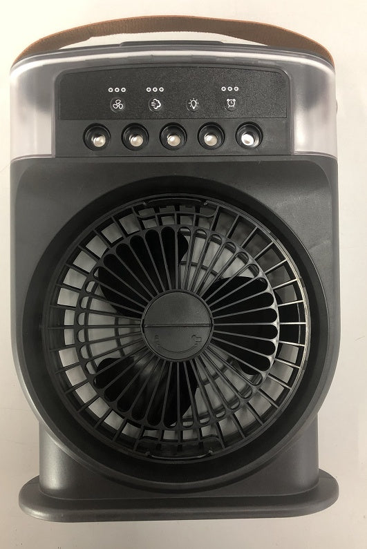 Usb Air Conditioner Cooling Fan With 5 Sprays 7 Color Light 600Ml Water Tank Mist Cooler Humidifiers