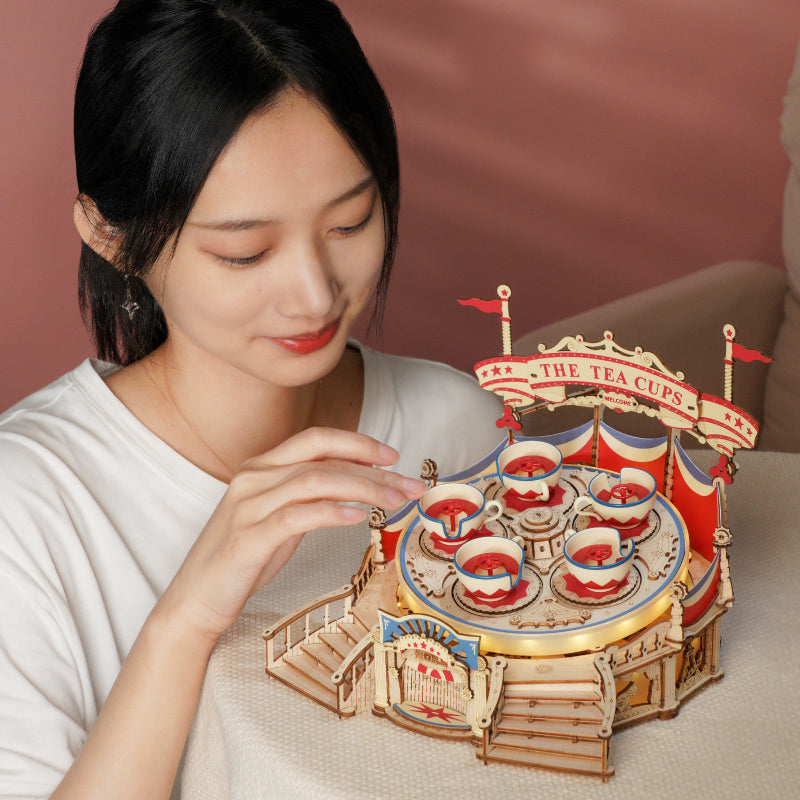 Rokr Tilt Whirl The Tea Cup Amusement Park Series Building Toy Birthday