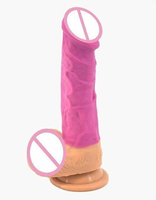 20Cm Silicone Realistic Dildo Butt Plug Anal Black