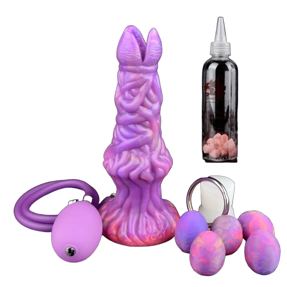 Fantasy Pneumatic Luminous Ovipositor Anal Sex Toys Lay Eggs Dildos Butt Plug