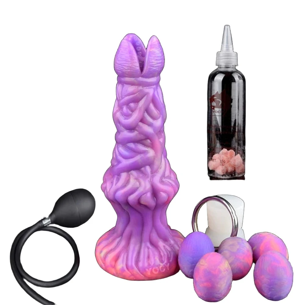 Fantasy Pneumatic Luminous Ovipositor Anal Sex Toys Lay Eggs Dildos Butt Plug