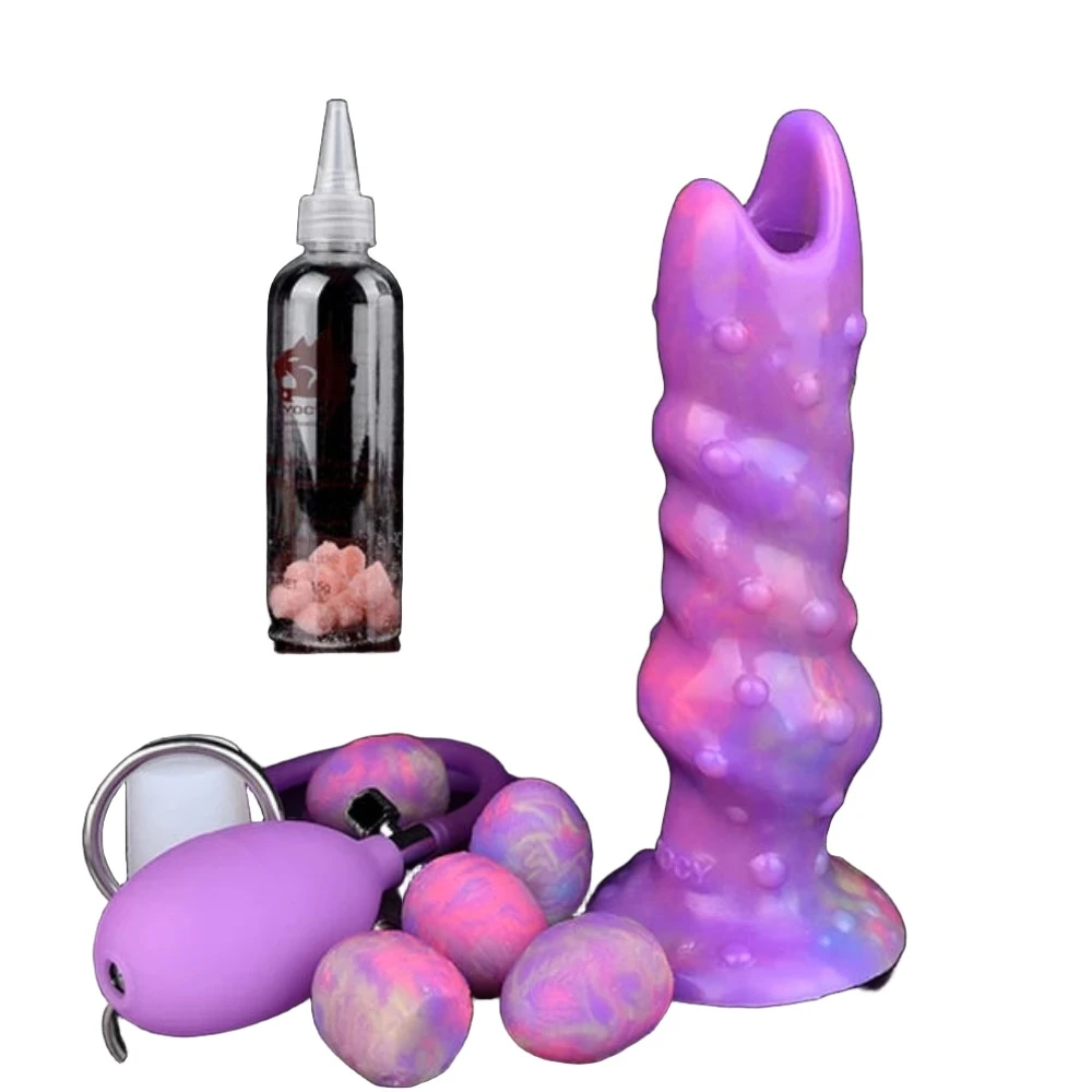 Fantasy Pneumatic Luminous Ovipositor Anal Sex Toys Lay Eggs Dildos Butt Plug