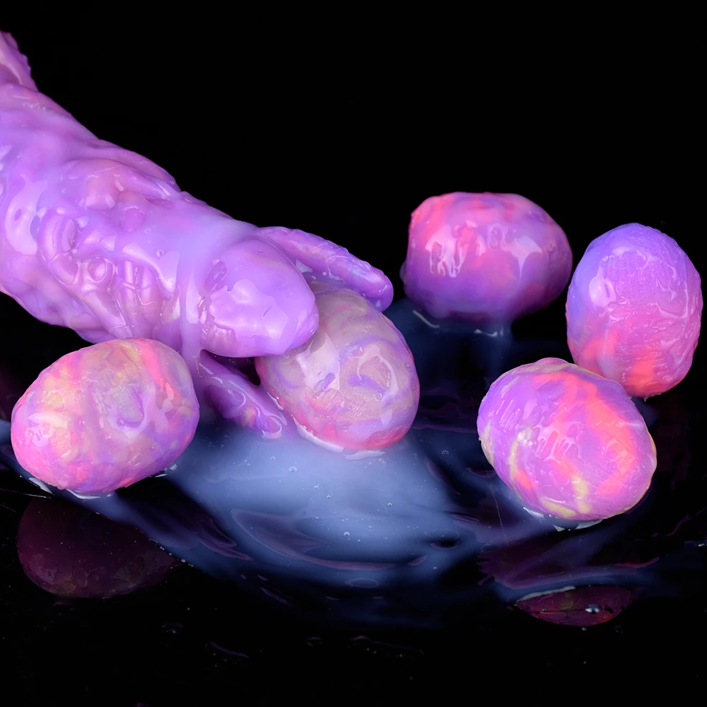Fantasy Pneumatic Luminous Ovipositor Anal Sex Toys Lay Eggs Dildos Butt Plug
