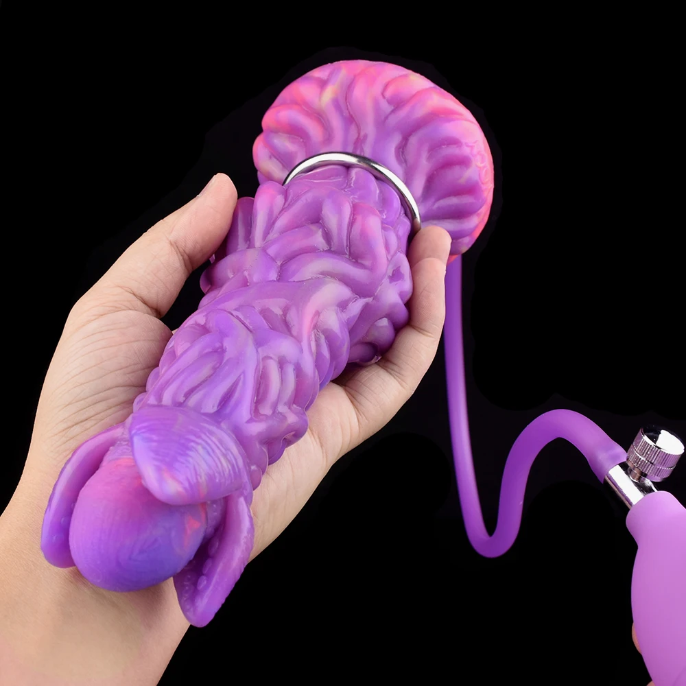 Fantasy Pneumatic Luminous Ovipositor Anal Sex Toys Lay Eggs Dildos Butt Plug
