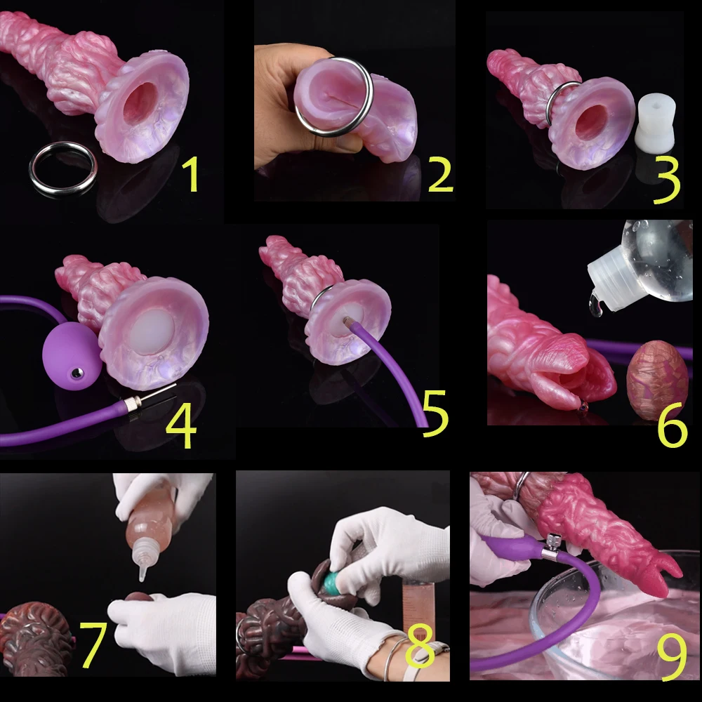 Fantasy Pneumatic Luminous Ovipositor Anal Sex Toys Lay Eggs Dildos Butt Plug