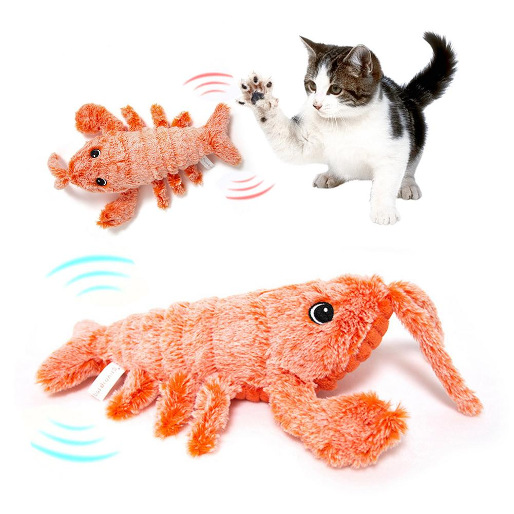 Usb Rechargeable Funny Jumping Lobster Cat Toy