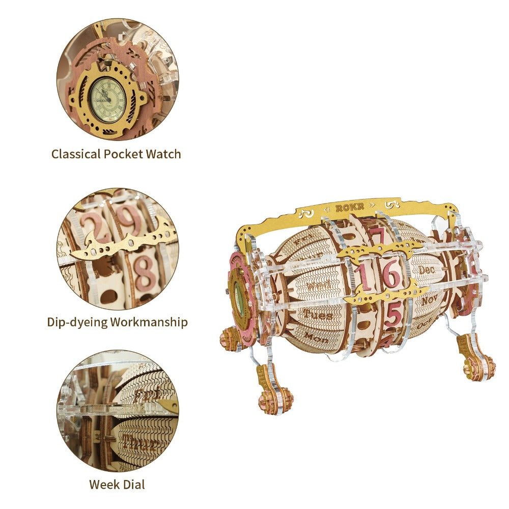 Rokr Zodiac Wall Clock 3D Puzzle Model Assembly Toys Gifts