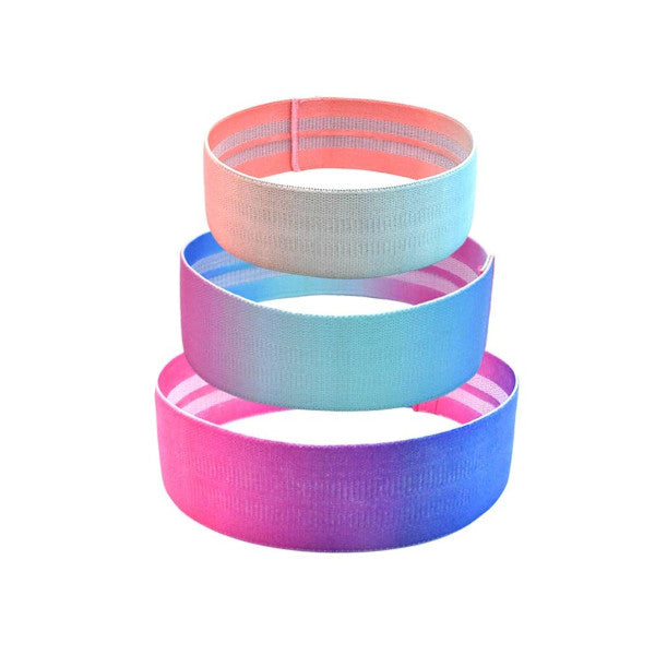 Fabric Resistance Booty Bands 3 Set Hip Workout Squats Exercise Guide Bag Fitness