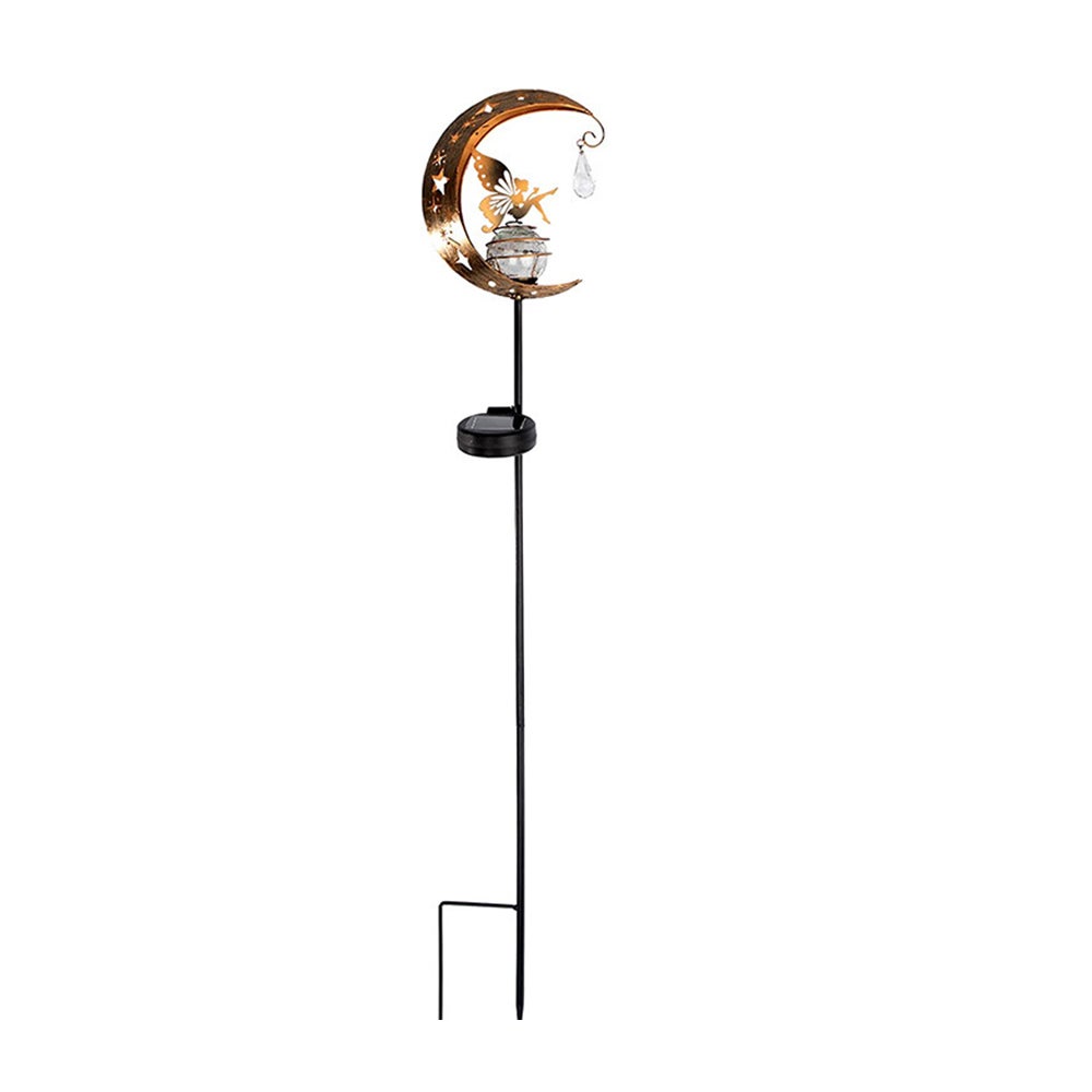 Fairy Solar Lamp With Moon Decorative Yard Outdoor Stake Lights For Lawn