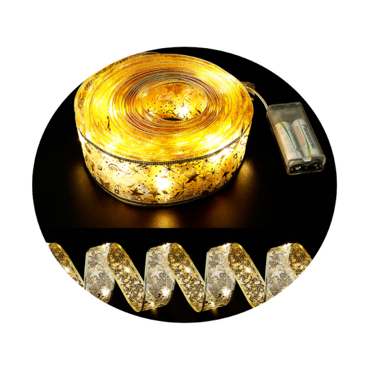Product Information: Fairy Lights String Christmas Ribbon Bow Tie