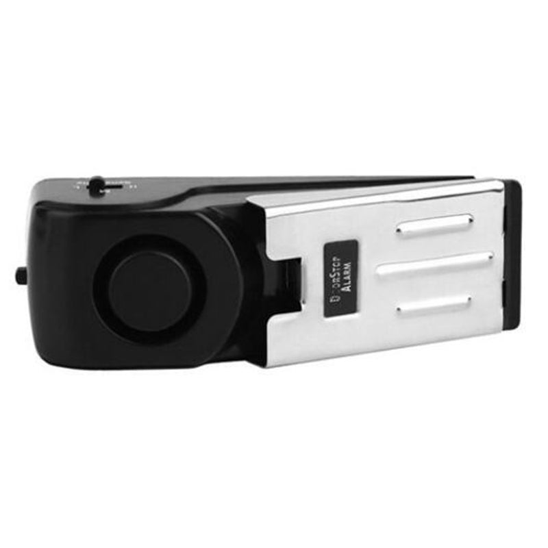 Family Personal Protective Portable Anti Theft Alarm Smart Door Lock Stop Black