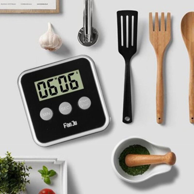 Fj231 Digital Kitchen Timer With Big Display Loud Alarm Foldable Stand Countdown